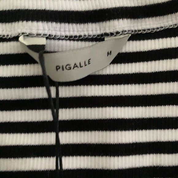 Ribbed black and white top - Picture 2 of 2